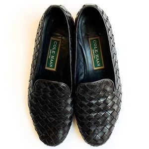 Cole Haan Black Weave Loafers